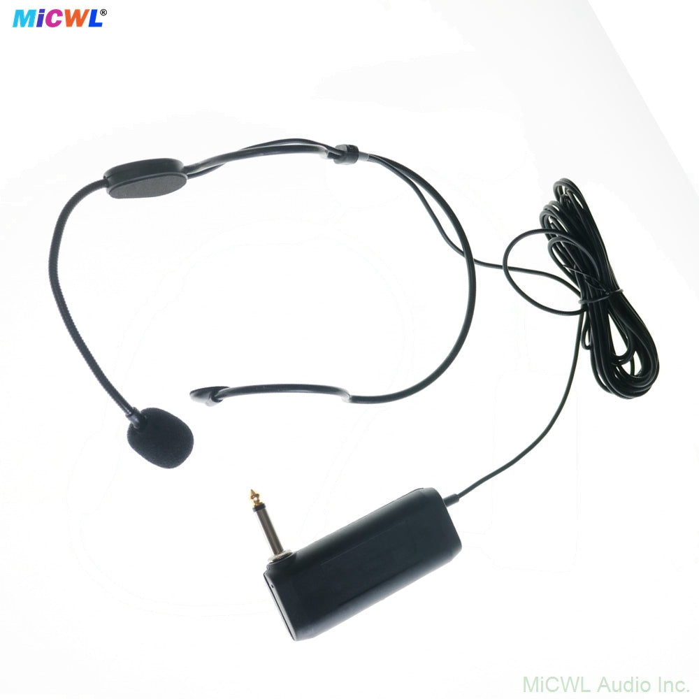 Professional Headworn Microphone with 6.35mm Jack & AA Battery Box (Cardioid)