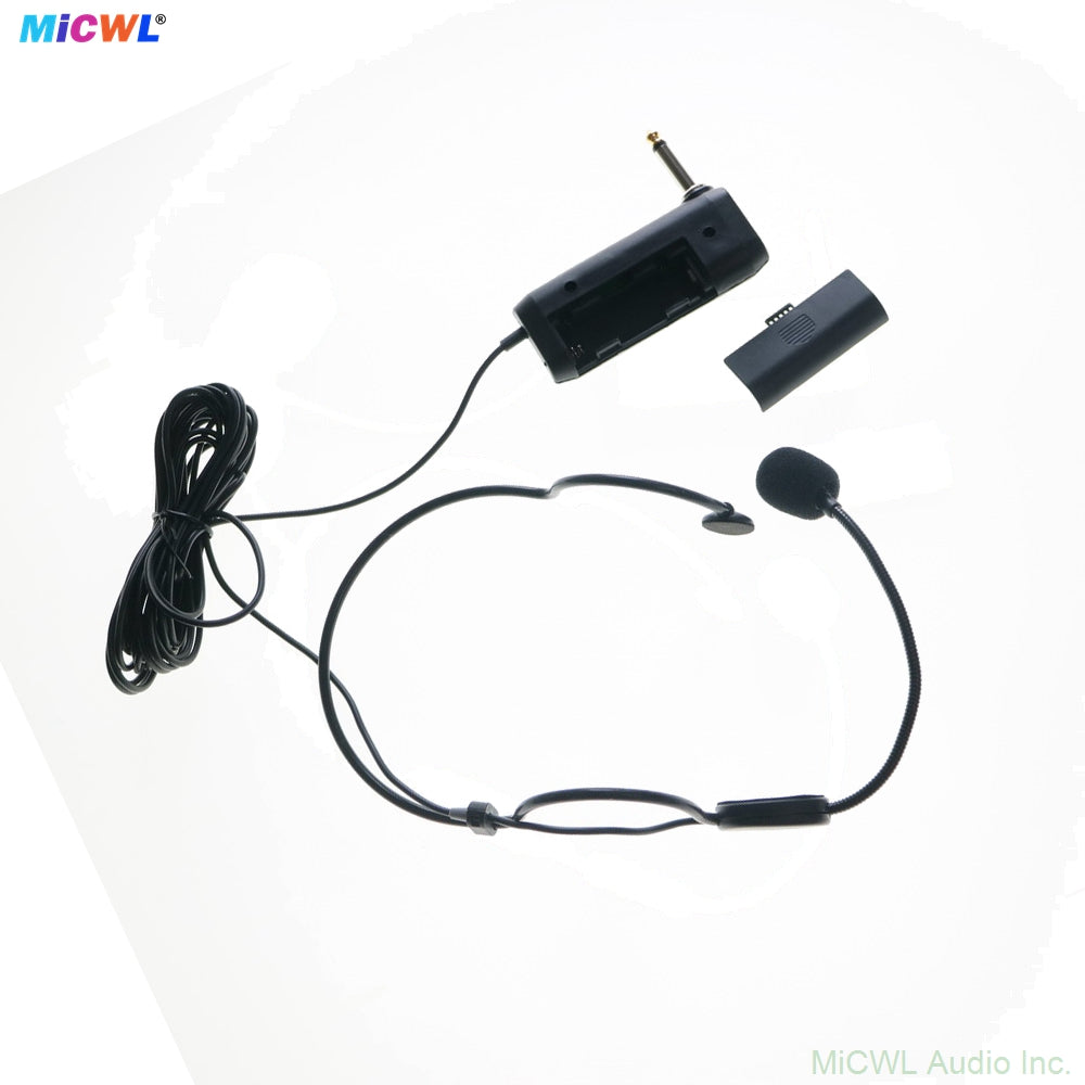 Professional Headworn Microphone with 6.35mm Jack & AA Battery Box (Cardioid)