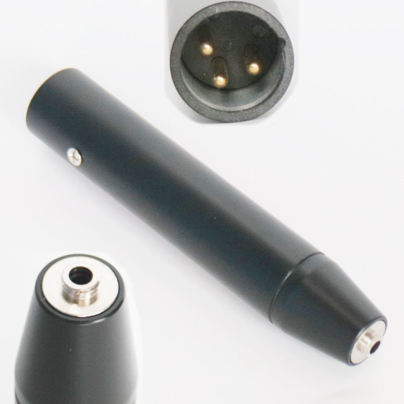 3.5mm to XLR Converter Phantom Power Adapter Preamp For Sennheiser Microphones MZA900P or all Jack Stereo Mono Mic