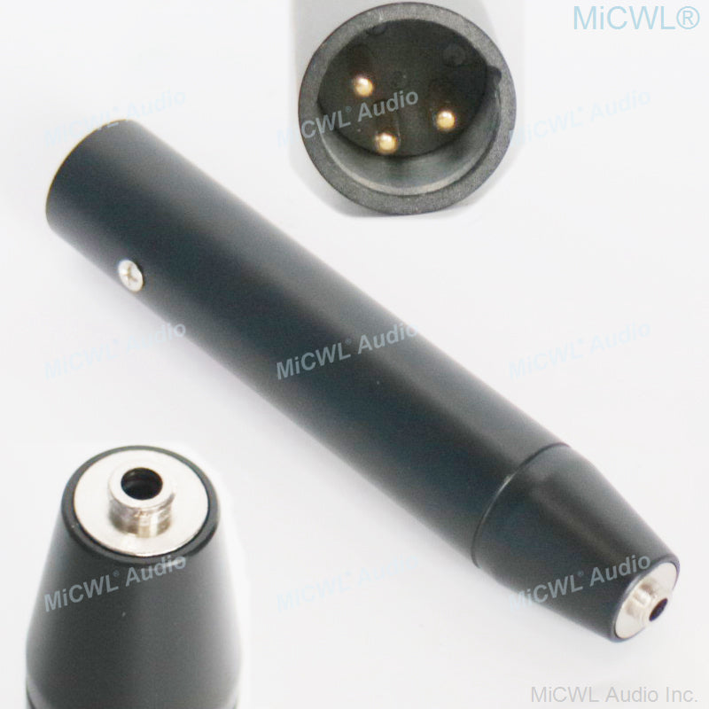 3.5mm to XLR Converter Phantom Power Adapter Preamp For Sennheiser Microphones MZA900P or all Jack Stereo Mono Mic