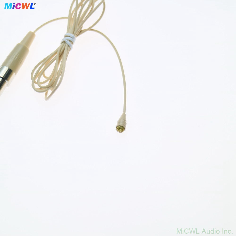 D6060 Omnidirectional Lavalier Microphone for Shure Bodypack – TA4F Mini XLR, Beige Lapel Mic, Windscreen Included