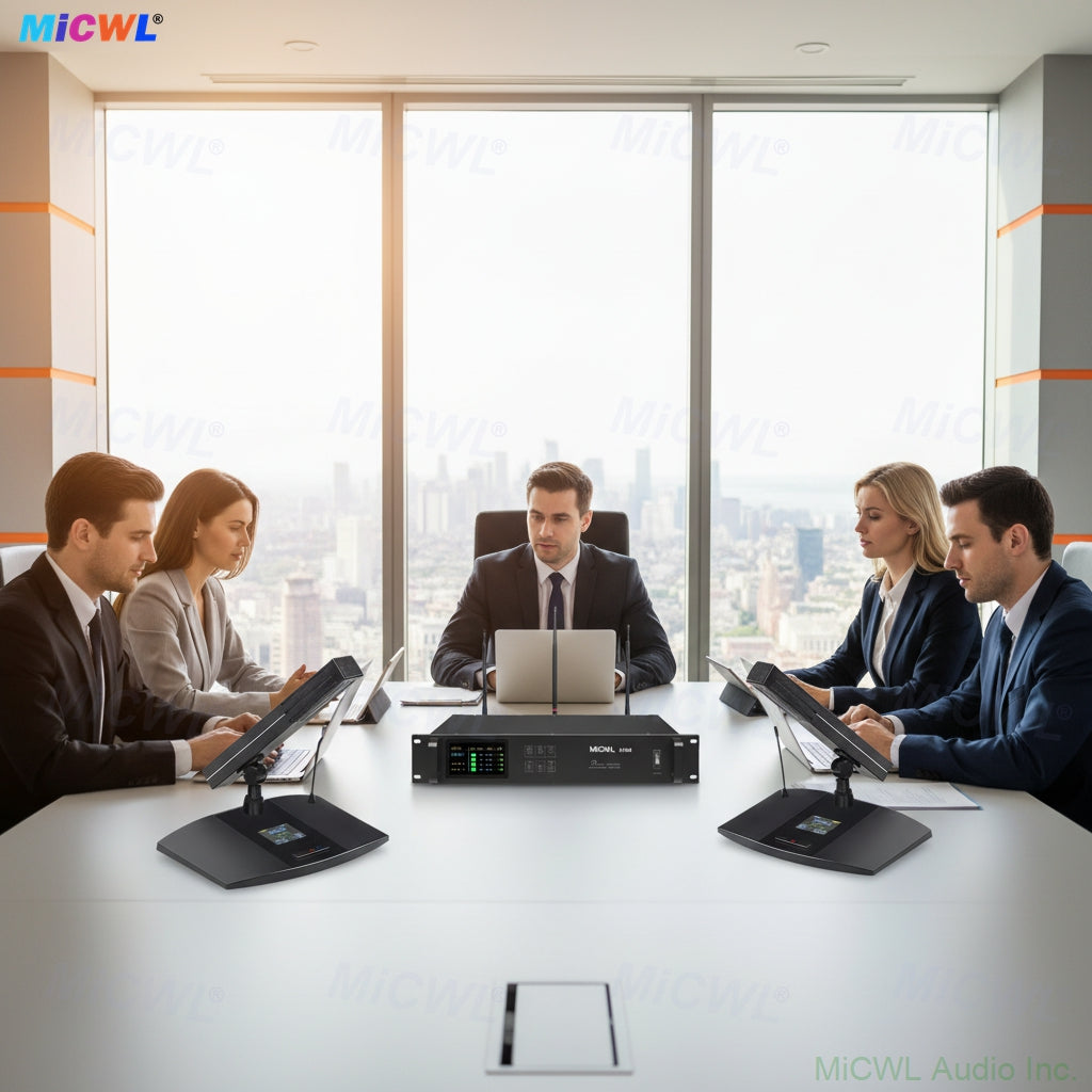 MiCWL A105 20 Desktop Rechargeable Digital Wireless Conference System 1 Chairman + 19 Delegates A10M Series - Professional Audio Gear Image 5