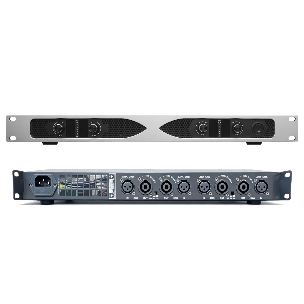 Professional Tech 1200HD 4 Channel 6400W Digital Power Amplifier 4x650Watts AMP