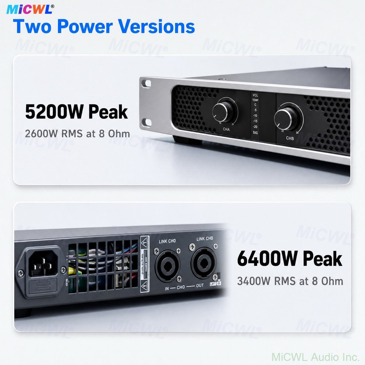 HD1200 4-Channel 6400W Digital Power Amplifier 1U Rack (4x8500W RMS 6x650W)