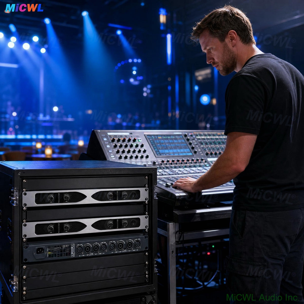 HD1200 4-Channel 6400W Digital Power Amplifier 1U Rack (4x8500W RMS 6x650W)