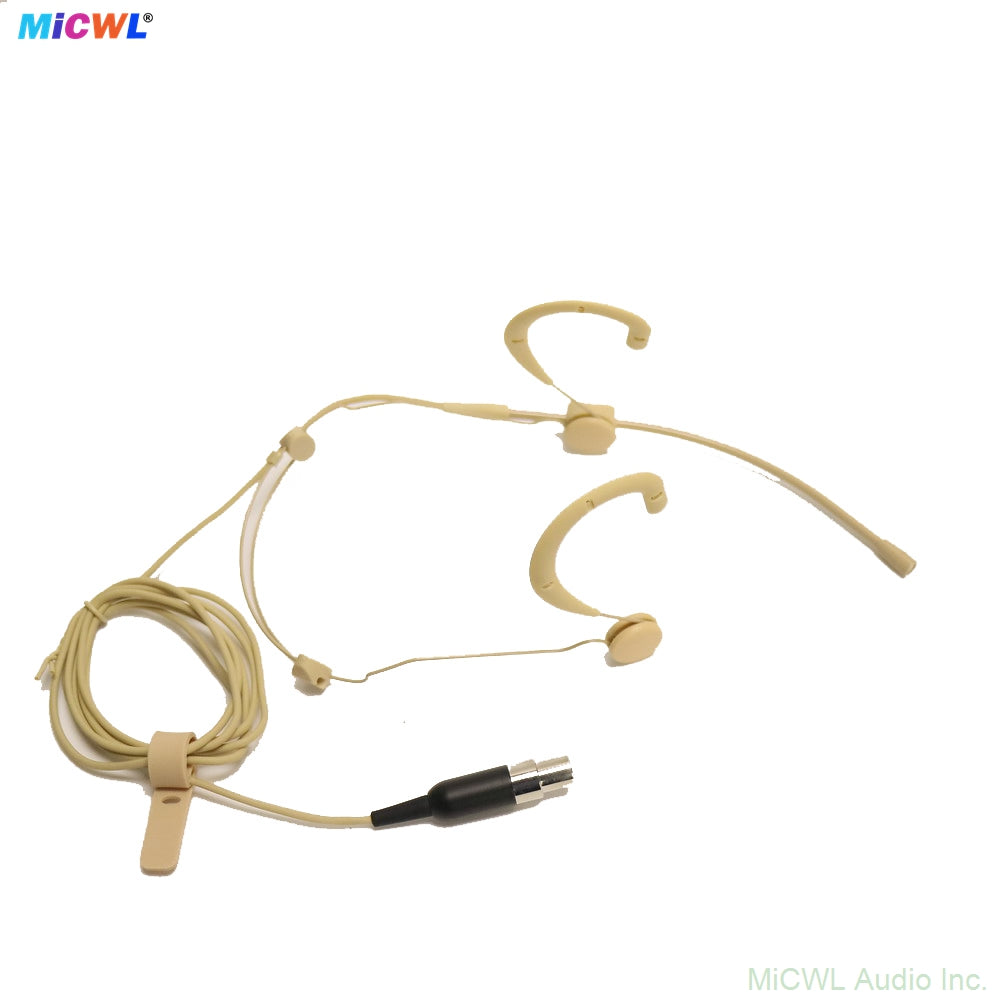 Premium Beta53 Cardioid Headset Microphone for Shure Sennheiser AKG MiPro Audio‑Technica & PC – 6 Connectors Beige
