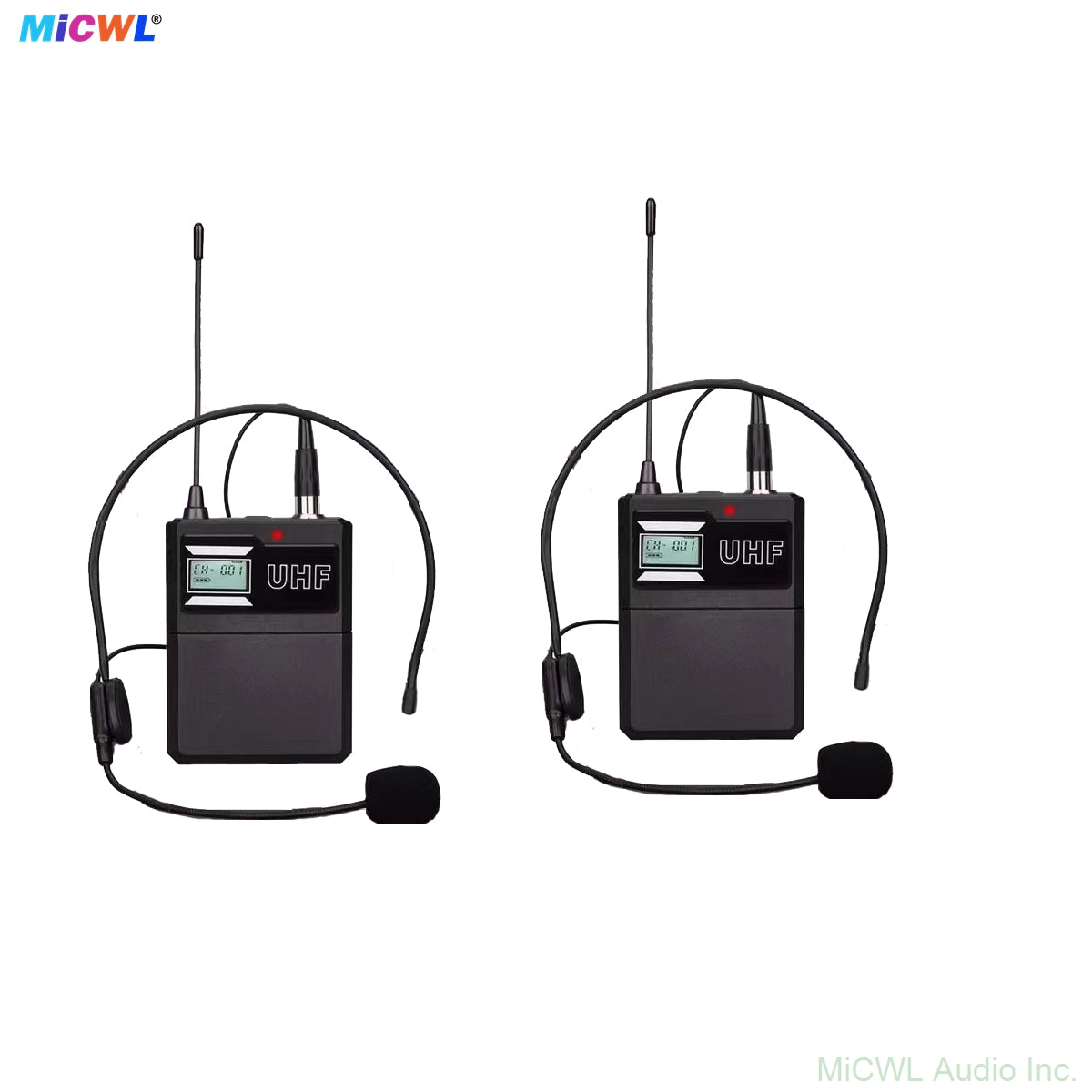 AD4D Dual-Channel UHF Digital Wireless Headset System with Bodypack Transmitters (Black)