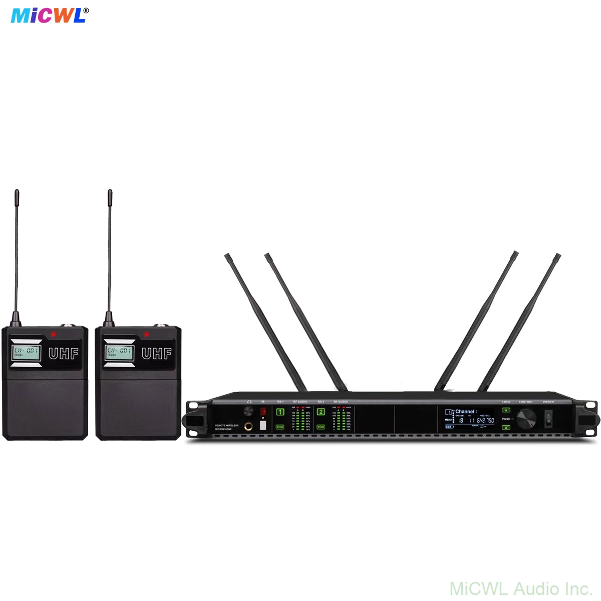 AD4D Dual-Channel UHF Digital Wireless SM28 Beige Headset System with Bodypack Transmitters