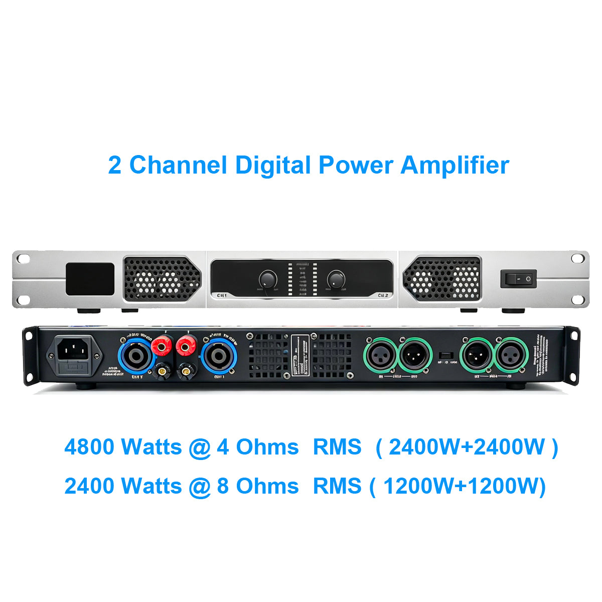 FP-7000 Multi-Power 2CH Digital Power Amplifier 1U Rack Class-D