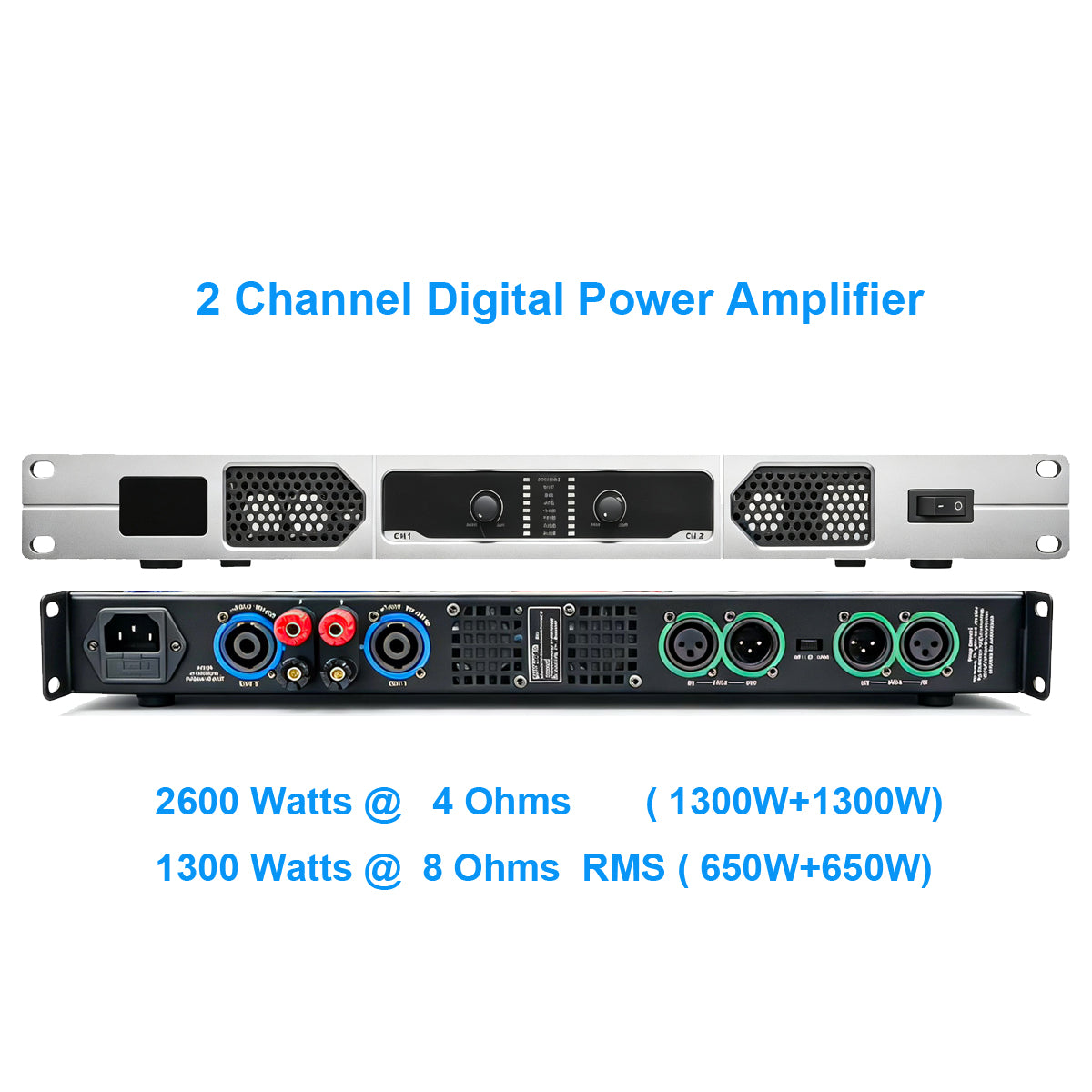 FP-7000 Multi-Power 2CH Digital Power Amplifier 1U Rack Class-D