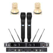 ULXD4D Dual-Channel UHF Digital Wireless Microphone System – 2× KSM9 Gold Capsule Handhelds