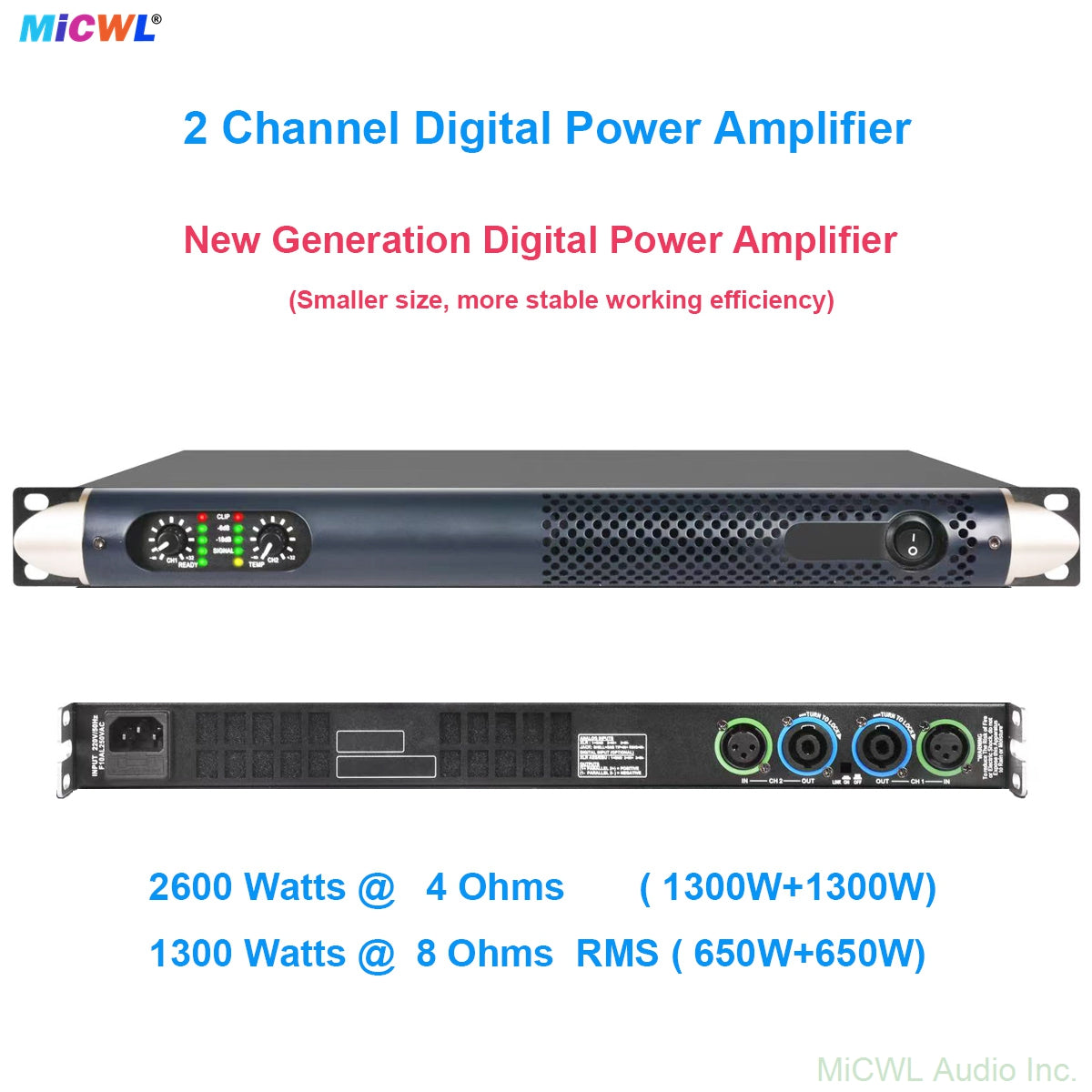 GX7 Pro 2600W 2CH Digital Power Amplifier