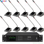 Pro A10M-A116 Digital Wireless Conference System with 12 Gooseneck Microphone For Government Boardroom Classroom Can Expandable to 300Pcs