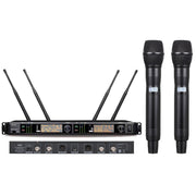 AD400 UHF Dual Channel Wireless Handheld Microphone System 4 Aerial 2 KSM9 Cardioid Handheld Sets