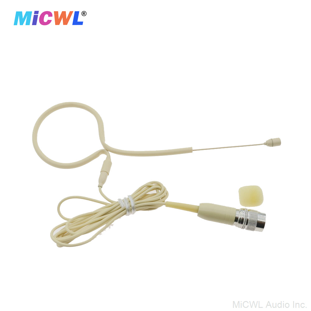 MX153 Hanging Earset Headset Microphone For Shure 4Pin Sennheiser EW G3 G4 AKG Samson 3Pin