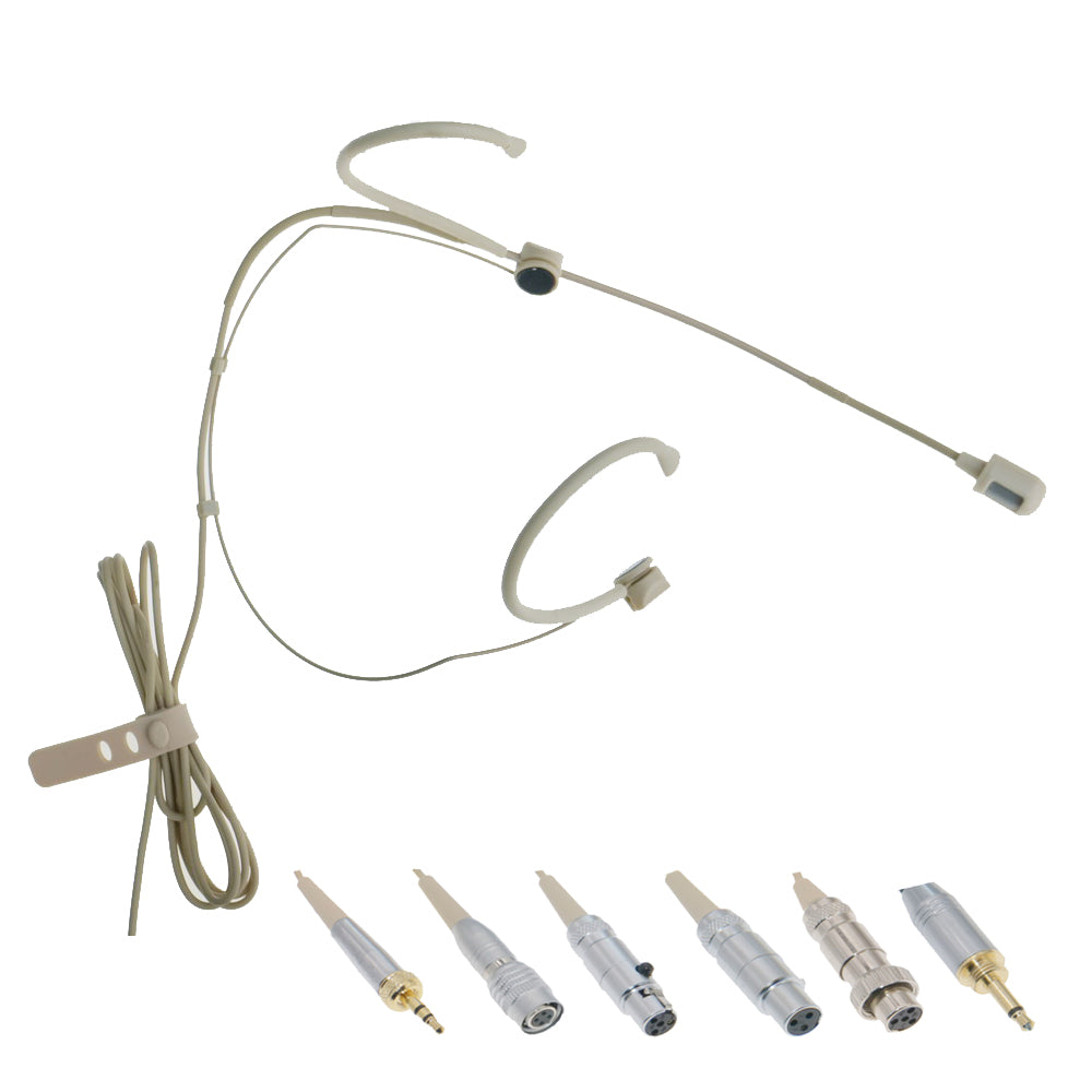 Best Beta54 Cardioid Headset Microphone for Shure Sennheiser AKG MiPRO Audio-Technica & PC –2 Windscreens Foam Beige