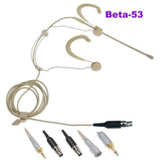 Beta53 Beige Cardioid Headworn Microphone for Sennheiser Shure AKG MiPro Audio‑Technica Wireless Transmitters