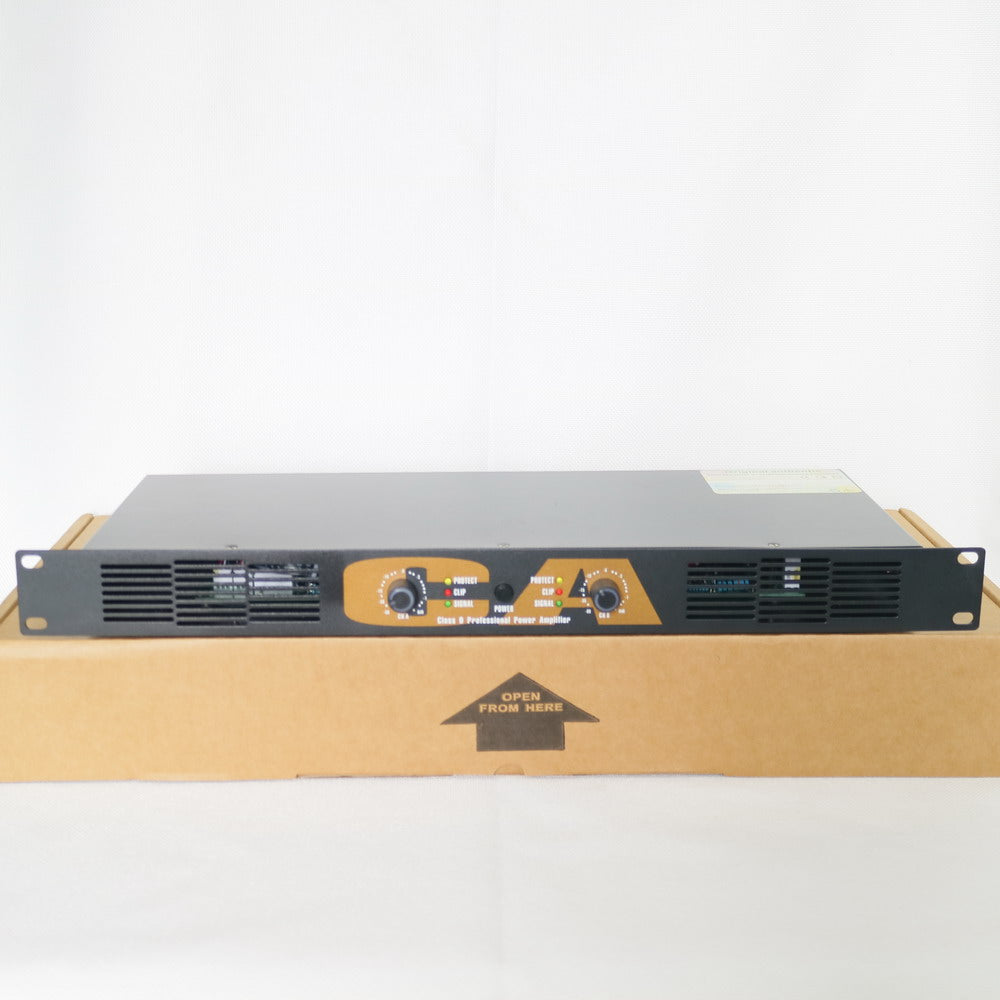 1800W 2-Channel 1U Digital Power Amplifier – 450W RMS per Channel @ 8Ω, Rack-Mount for Stage, KTV, Bar