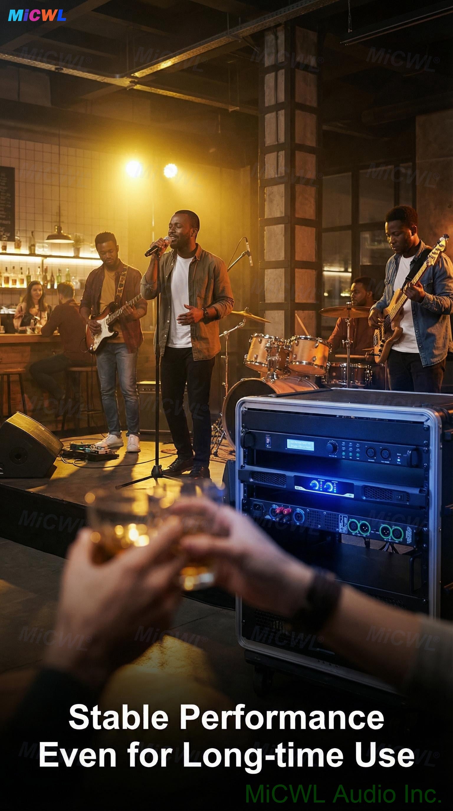 Professional XLC-21300 2 Channel Digital Power Amplifier 2600W For Stage DJ Karaoke 1U Rack
