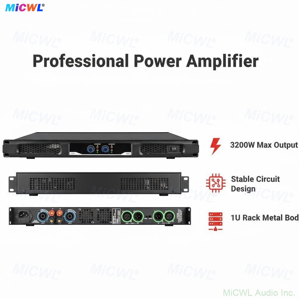 CA6200 2-Channel Digital Power Amplifier – 3200W Peak, 1U Rack-Mount, Class-D for Concert Stage & Live Sound - Professional Audio Gear Image 4
