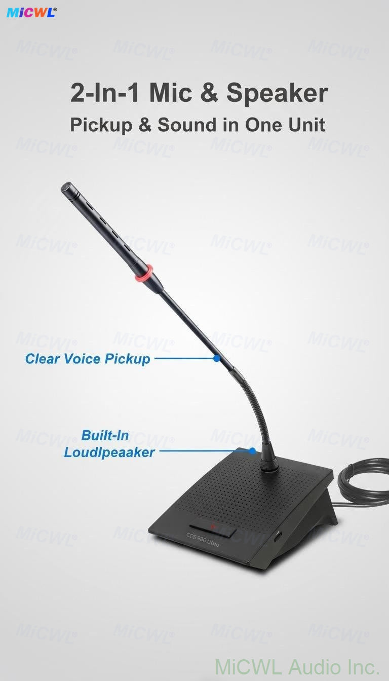 CCS900 Ultra Wired Conference System – Scalable to 300 Gooseneck Mics