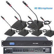 CCS900 Ultra 80 Table Digital Wired Conference Microphone System 80 Gooseneck Mics Desktop Built-in Speaker