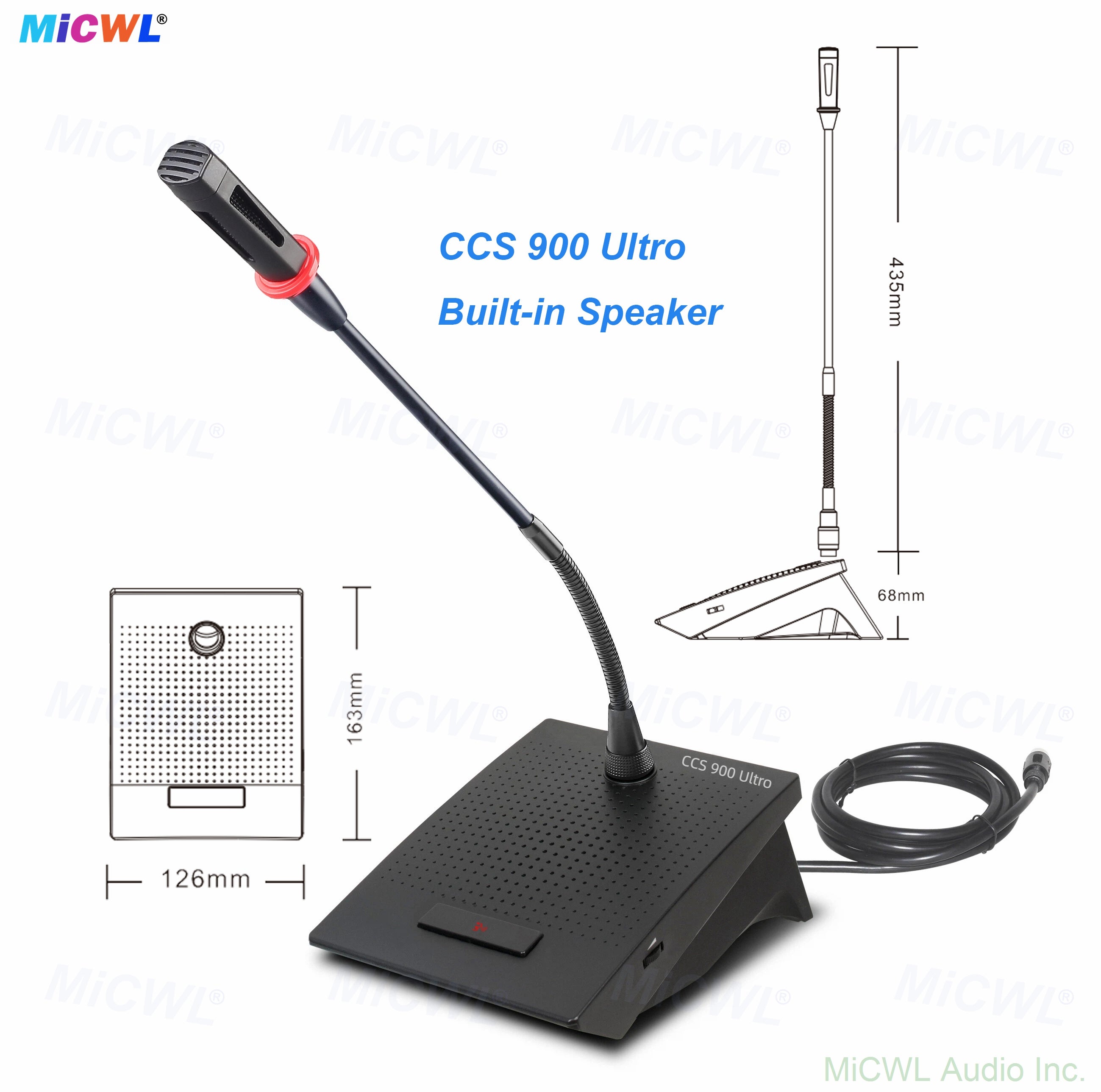 CCS900 Ultra Wired Conference System – Scalable to 300 Gooseneck Mics