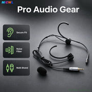 CM90 Black Dual-Ear Cardioid Headset Microphone for Shure Sennheiser AKG Wireless Bodypacks