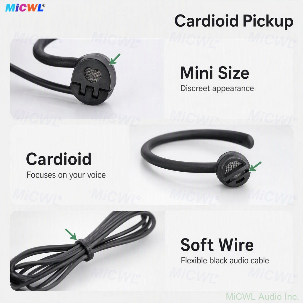 CM90 Black Dual-Ear Cardioid Headset Microphone for Shure Sennheiser AKG Wireless Bodypacks
