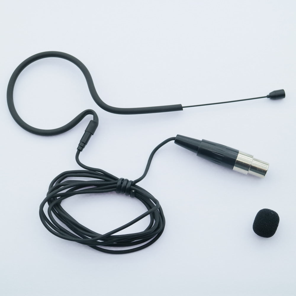MiCWL HM200 Black Earset Headset Microphone for Shure Wireless Bodypack Transmitter – Mini TA4F 4‑Pin