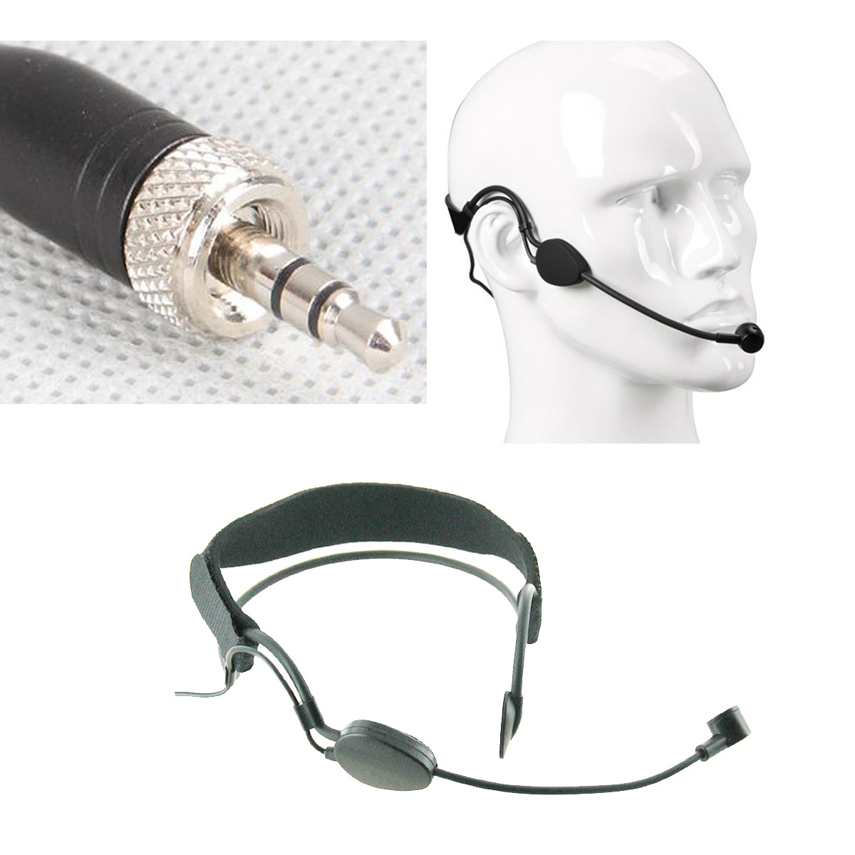 Premium ME3 Black Cardioid Headset Mic for Shure/Sennheiser/AKG Wireless BeltPack & PC