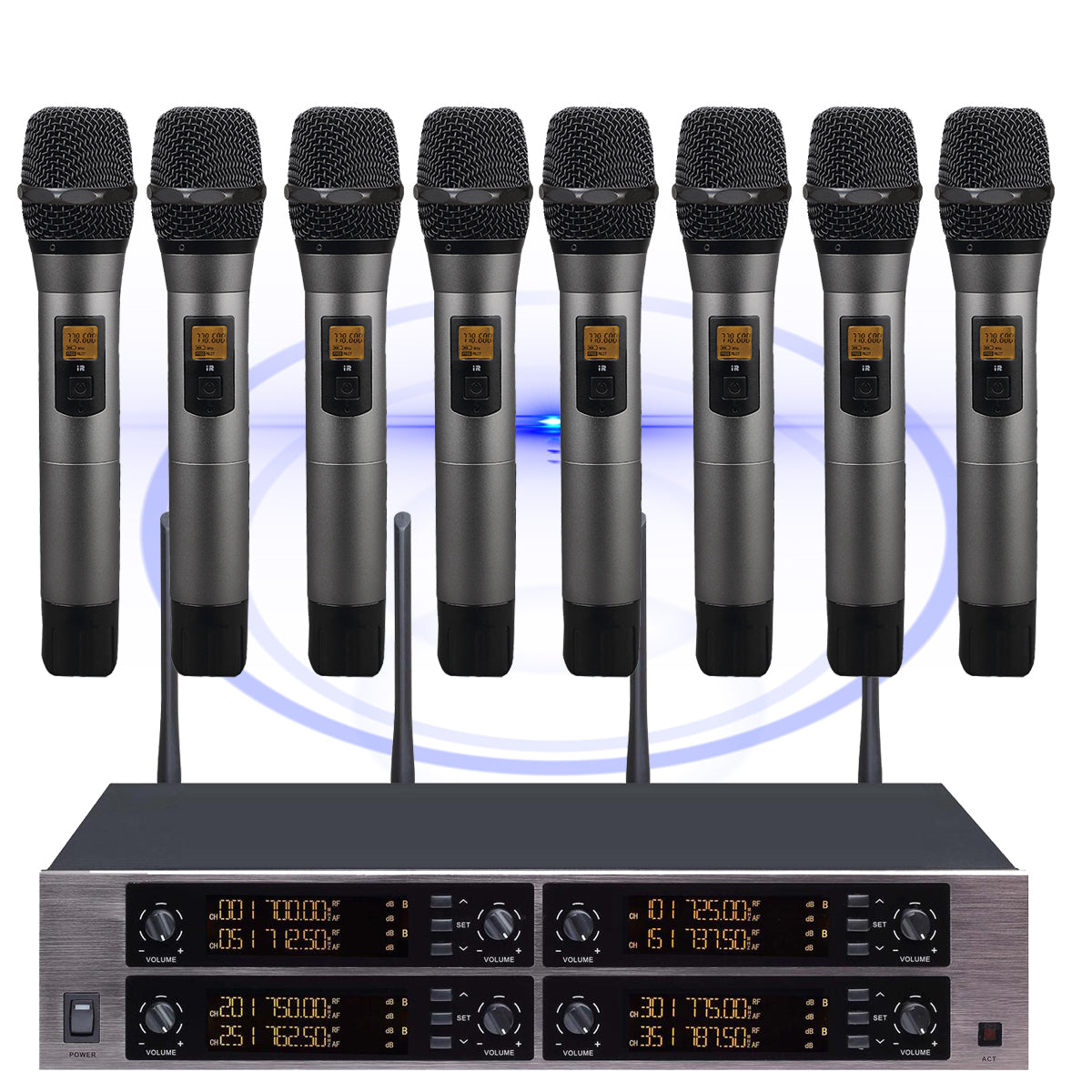 MiCWL D3900 8-Channel Digital Wireless Handheld Microphone System