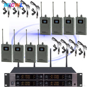 MiCWL D3900 8-Channel Digital Wireless 8 Bodypack System 8 Lavalier 8 Headset Microphone