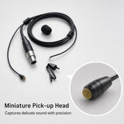 D6060 Black Hidden Lavalier Lapel Mic for Shure Sennheiser AKG Wireless Bodypack Transmitters