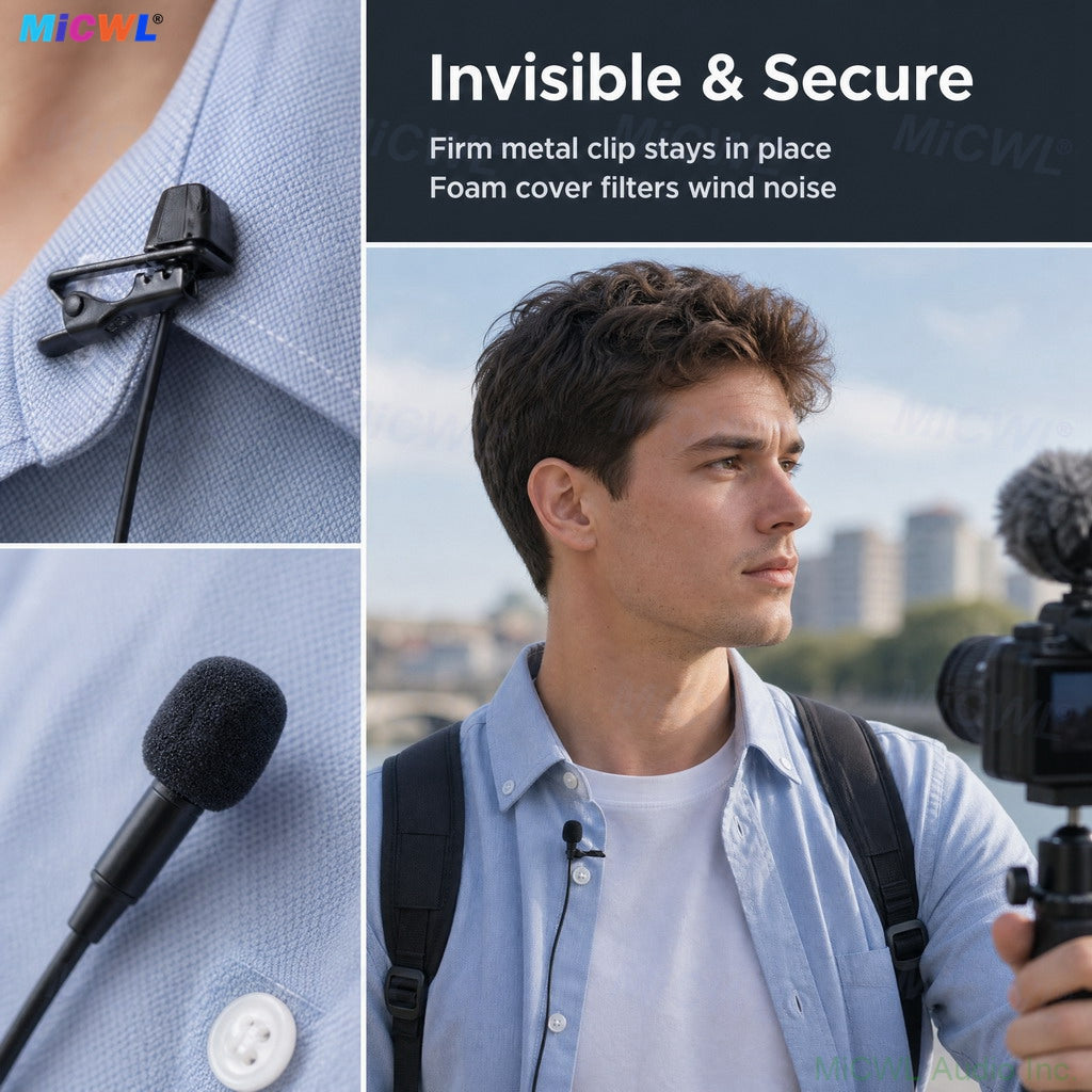 D6060 Black Hidden Lavalier Lapel Mic for Shure Sennheiser AKG Wireless Bodypack Transmitters