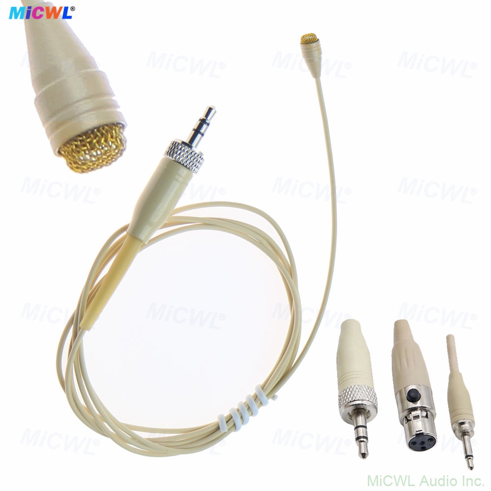D6061 Beige Omni Lavalier Mic for Shure/Sennheiser/AKG Wireless & PC