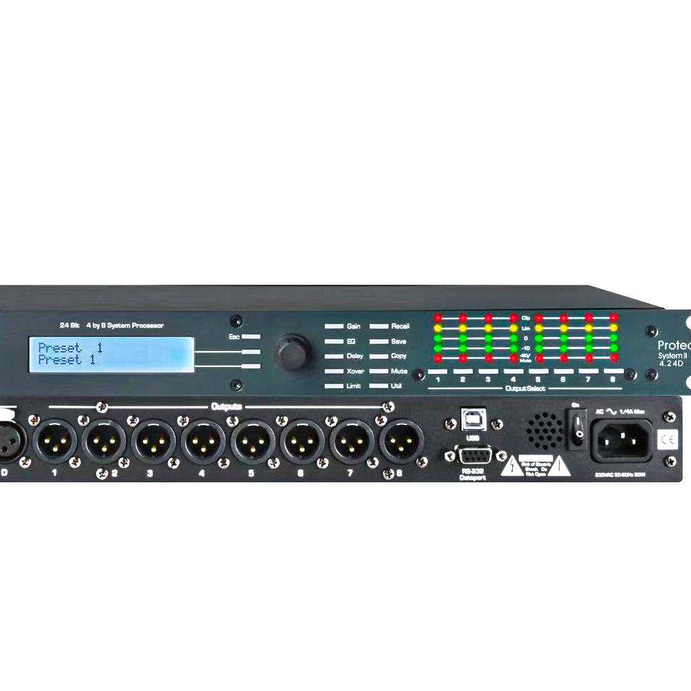 Professional 4.8SP 4-In 8-Out DSP Loudspeaker Processor