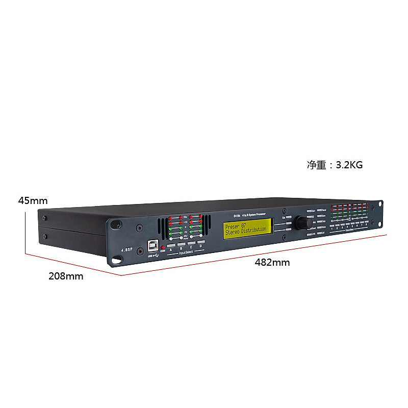 Professional 4.8SP 4-In 8-Out DSP Loudspeaker Processor