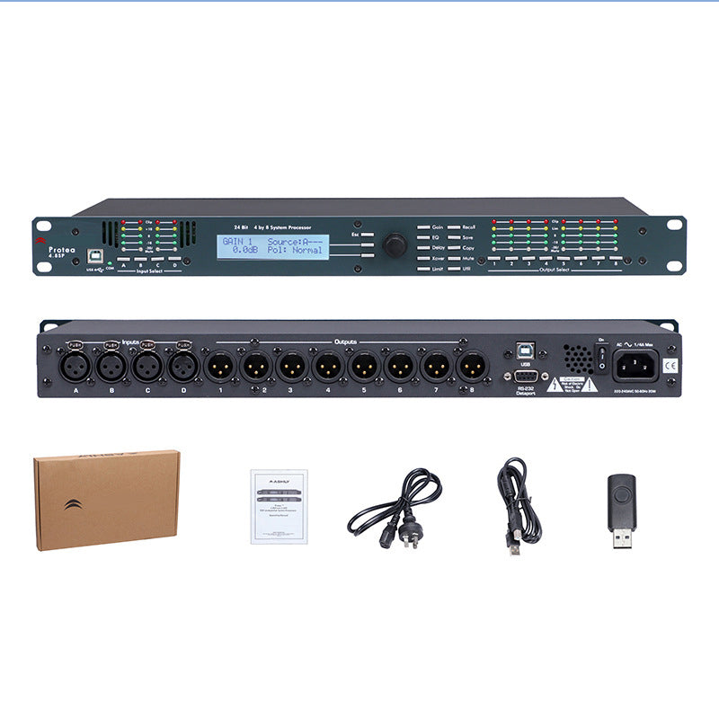 Professional 4.8SP 4-In 8-Out DSP Loudspeaker Processor