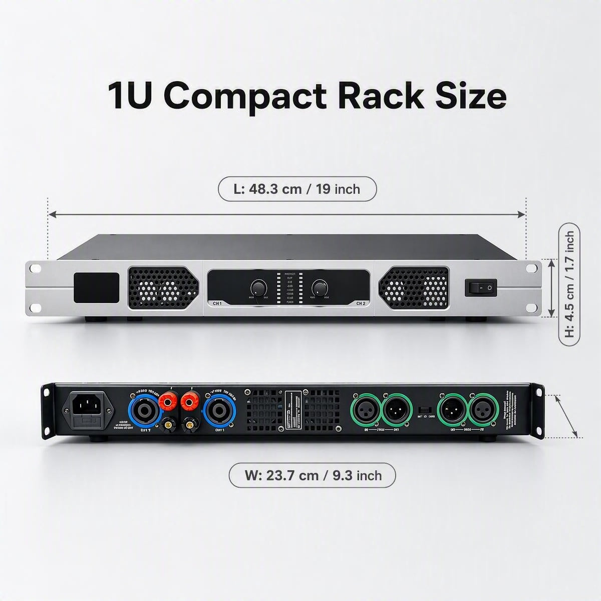 FP-7000 Multi-Power 2CH Digital Power Amplifier 1U Rack Class-D