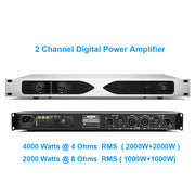 FP-2000 2CH 4800 Watts Digital Amplifier AMP 1U Multi-Power Option