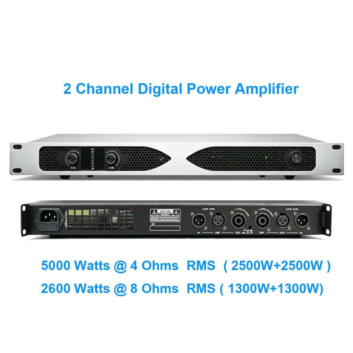 FP-2000 2CH 4800 Watts Digital Amplifier AMP 1U Multi-Power Option