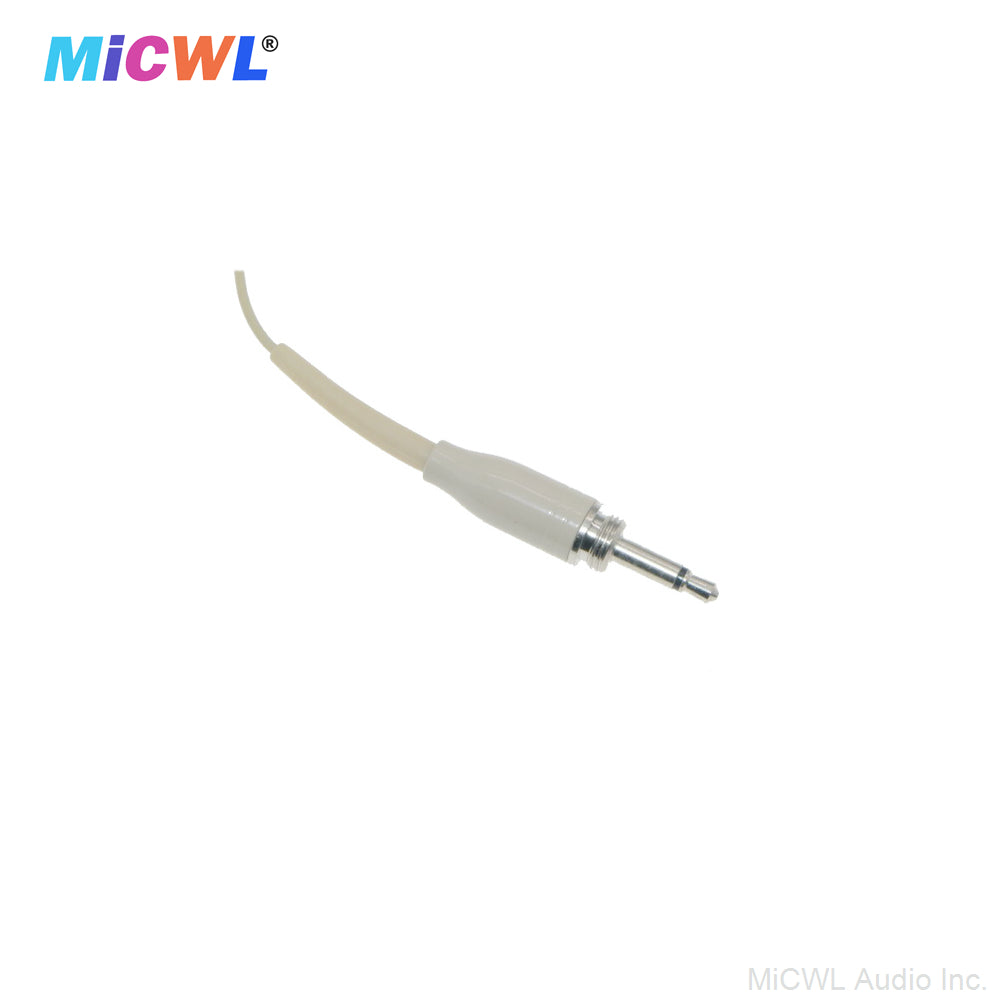 MiCWL OM12 Foldable Dual Ear-Hook Headset Microphone with 3.5mm Lock Connector for Wireless & Wired Devices