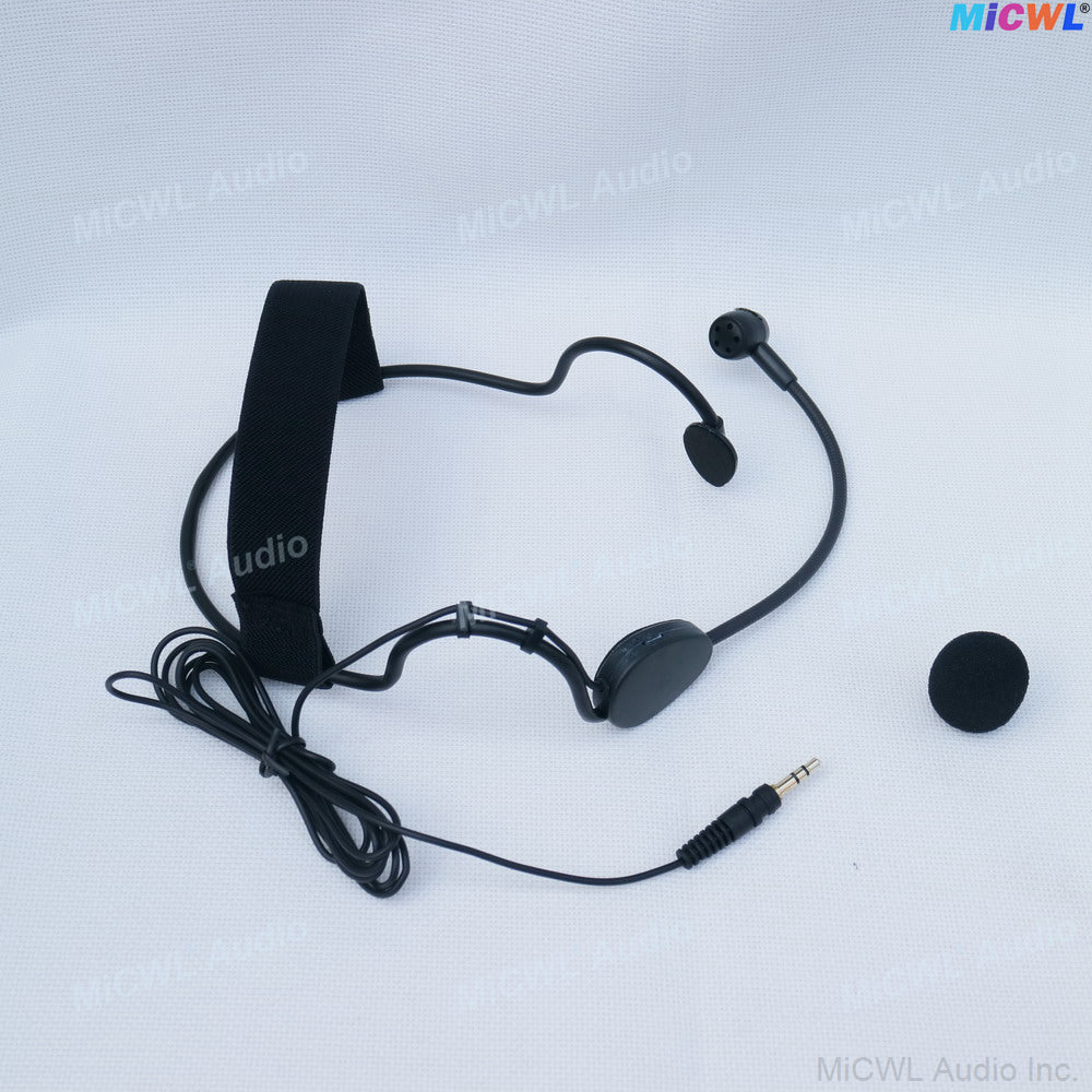 Premium ME3 Black Cardioid Headset Mic for Shure/Sennheiser/AKG Wireless BeltPack & PC