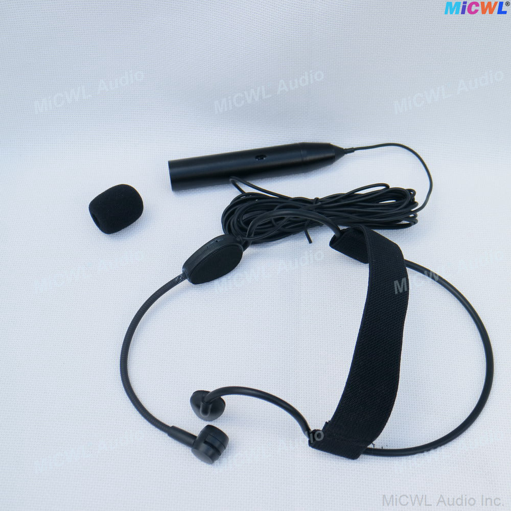 ME3 XLR 3-Pin Cardioid Headset Microphone with 5m Cable for Audio Mixer 48V Phantom Power