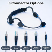 Premium ME3 Black Cardioid Headset Mic for Shure/Sennheiser/AKG Wireless BeltPack & PC
