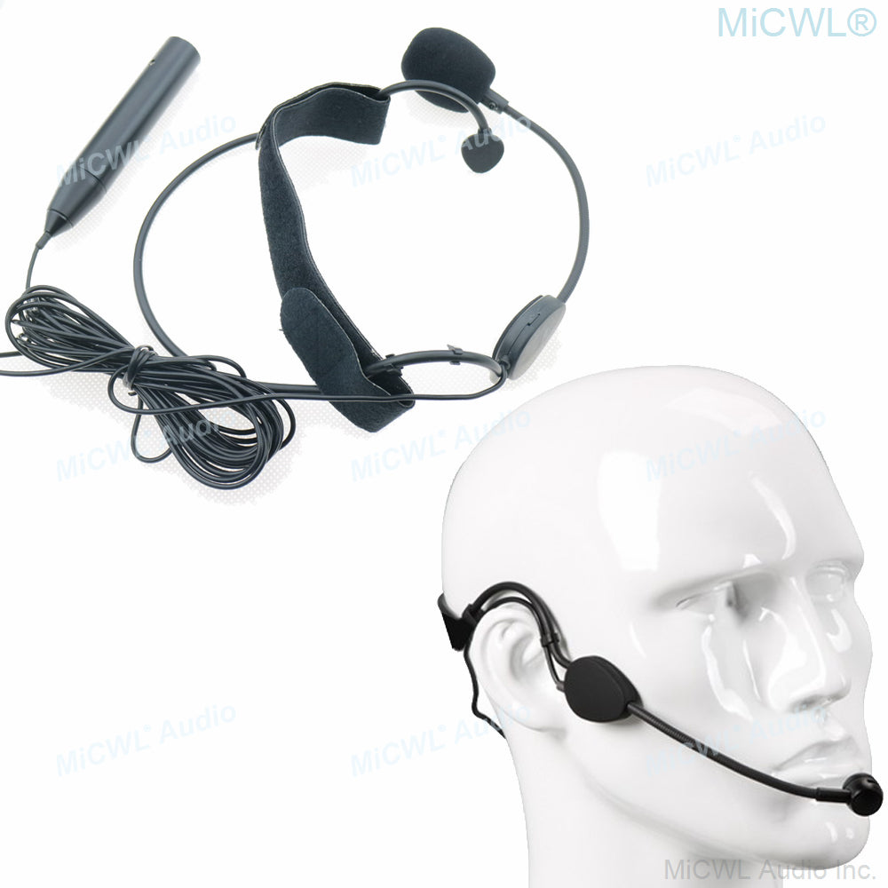 ME3 XLR 3-Pin Cardioid Dynamic Headset Mic with 5m Cable For Mixer Stage Broadcast 48V Phantom Power
