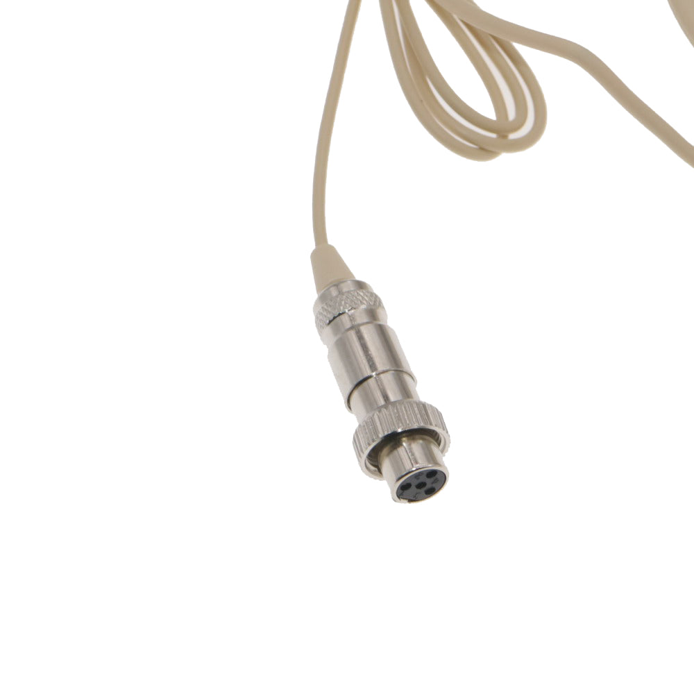 MiCWL S630 Premium Cardioid Beige Headset Microphone for MIPRO – TA4F 4-Pin Lock
