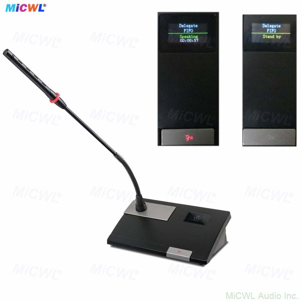 Pro 18pcs Table Digital Wireless Conference System with 18 Gooseneck Mics – Expandable to 300 Units for Government Corporate Boardroom MiCWL A112 Mode