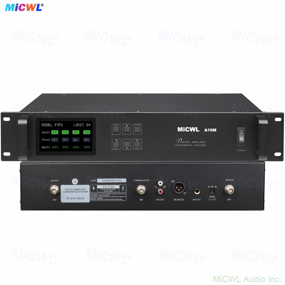 MiCWL A112 Digital Wireless Conference System with 30 Gooseneck Mics – Expandable to 300 Units for Government Corporate Boardroom